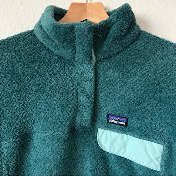 PATAGONIA Re-tool Snap-T Fleece Pullover Sweater in Regan Green – Girl's XL - Picture 3 of 15